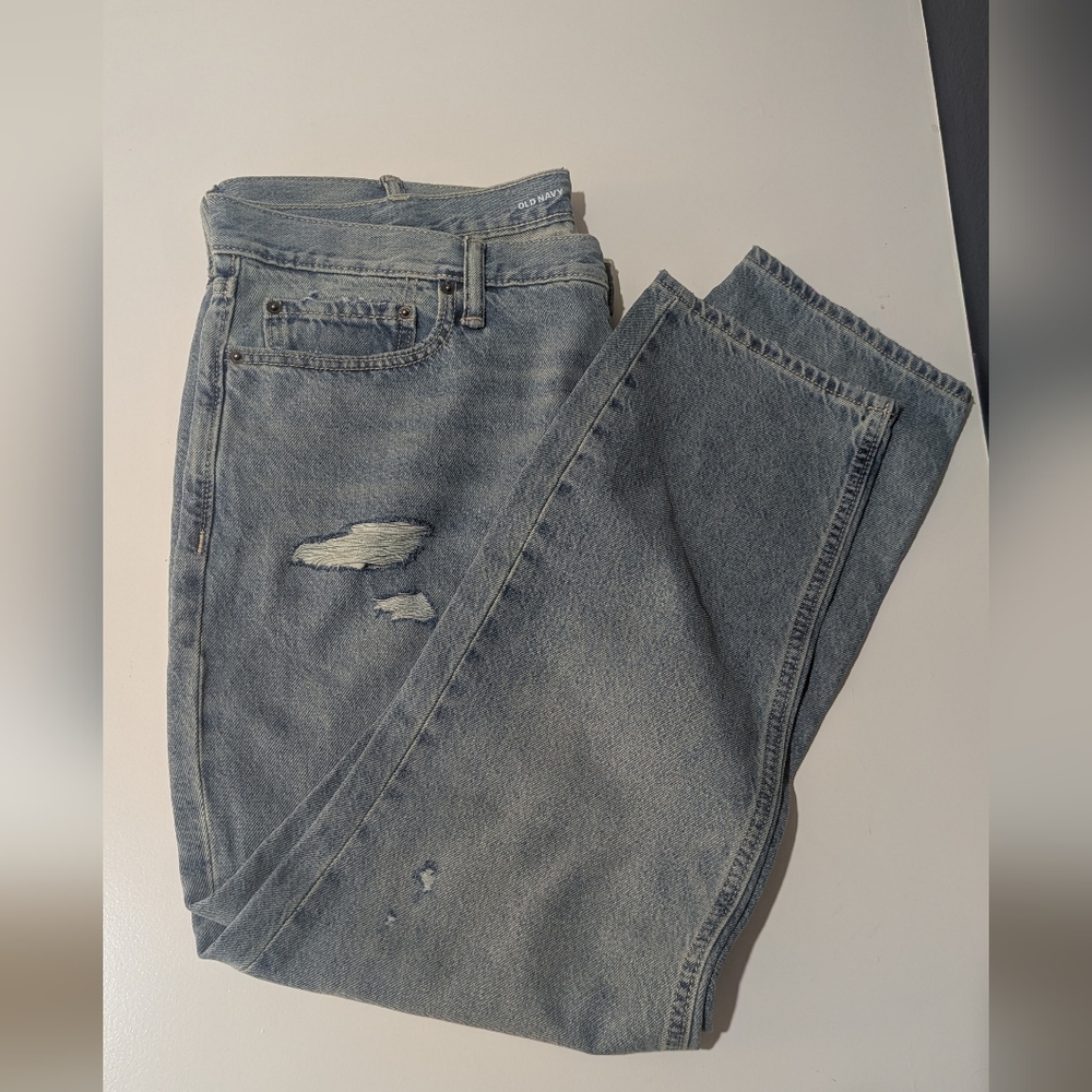 Old Navy Light Blue Straight Taper Jeans